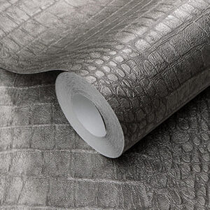 Grey Crocodile Skin Effect (Double Width Roll)